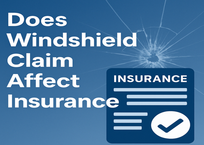 cracked windshield and insurance form explaining whether windshield repair claims increase premiums